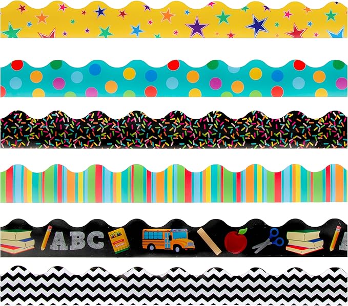 Bulletin Borders 6 Stück PinnwandBordüren, SchulMotiv, dekorative