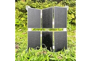 [Pocket Solar Charger] iRonsnow 14W Tiny ETFE Solar Panel with USB-A Port, Portable Foldable Waterproof Solar Panel Charger Compatible with iPhone 14/13, Samsung, Emergency Radio, for Camping Hiking