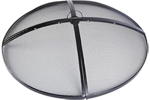 FFQ Fire Pit Screen, Fire Pit Spark Screen with Handle, 36 Inch Round
