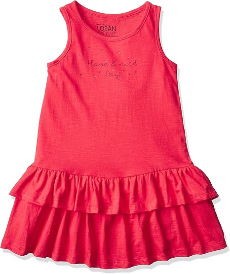 Amazon ロサン Losan ノースリーブワンピース濃いピンク 716 7003ad P 濃いピンク 4 ワンピース チュニック 通販