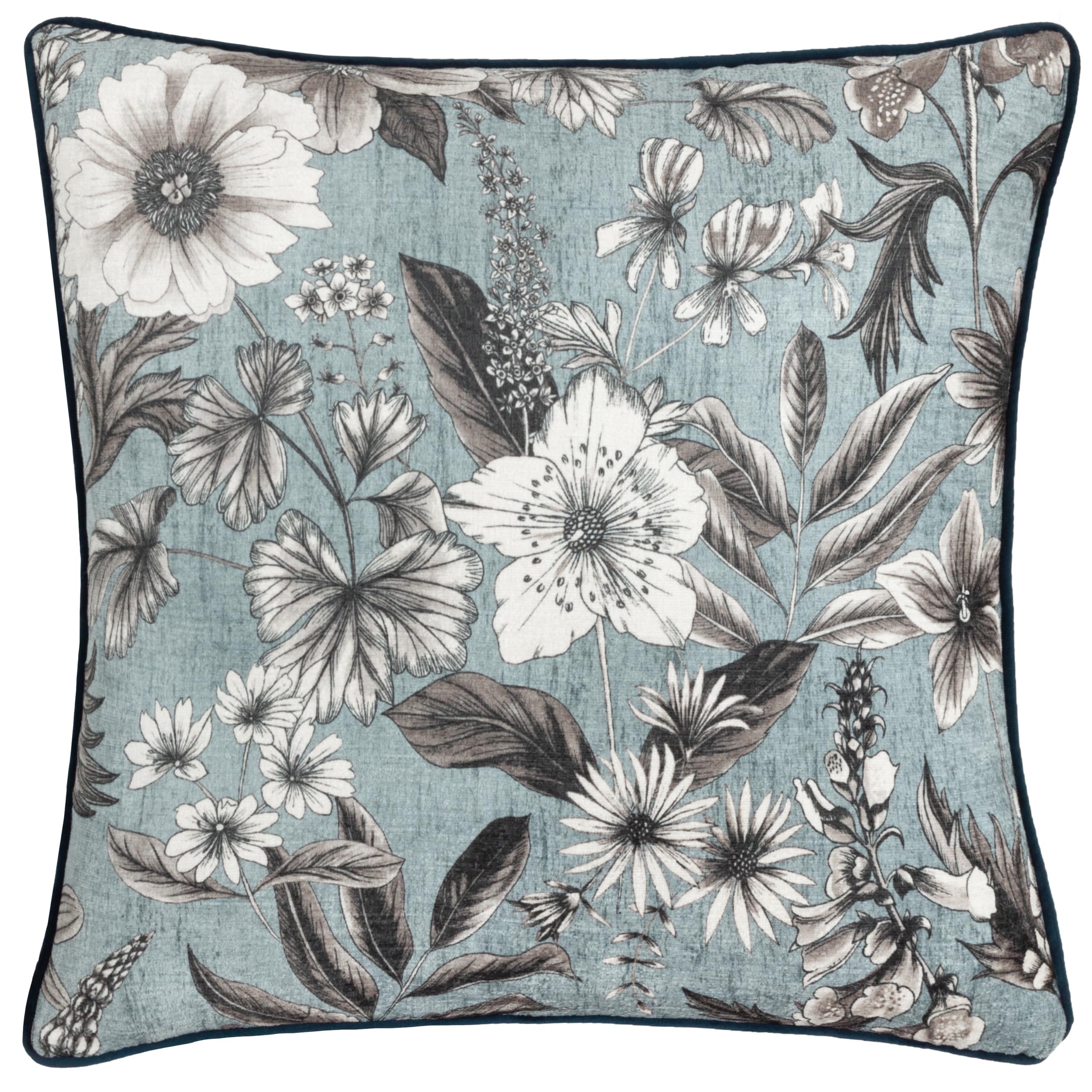 furn. Wylder Nature Harlington Botany Floral Piped Cushion Cover