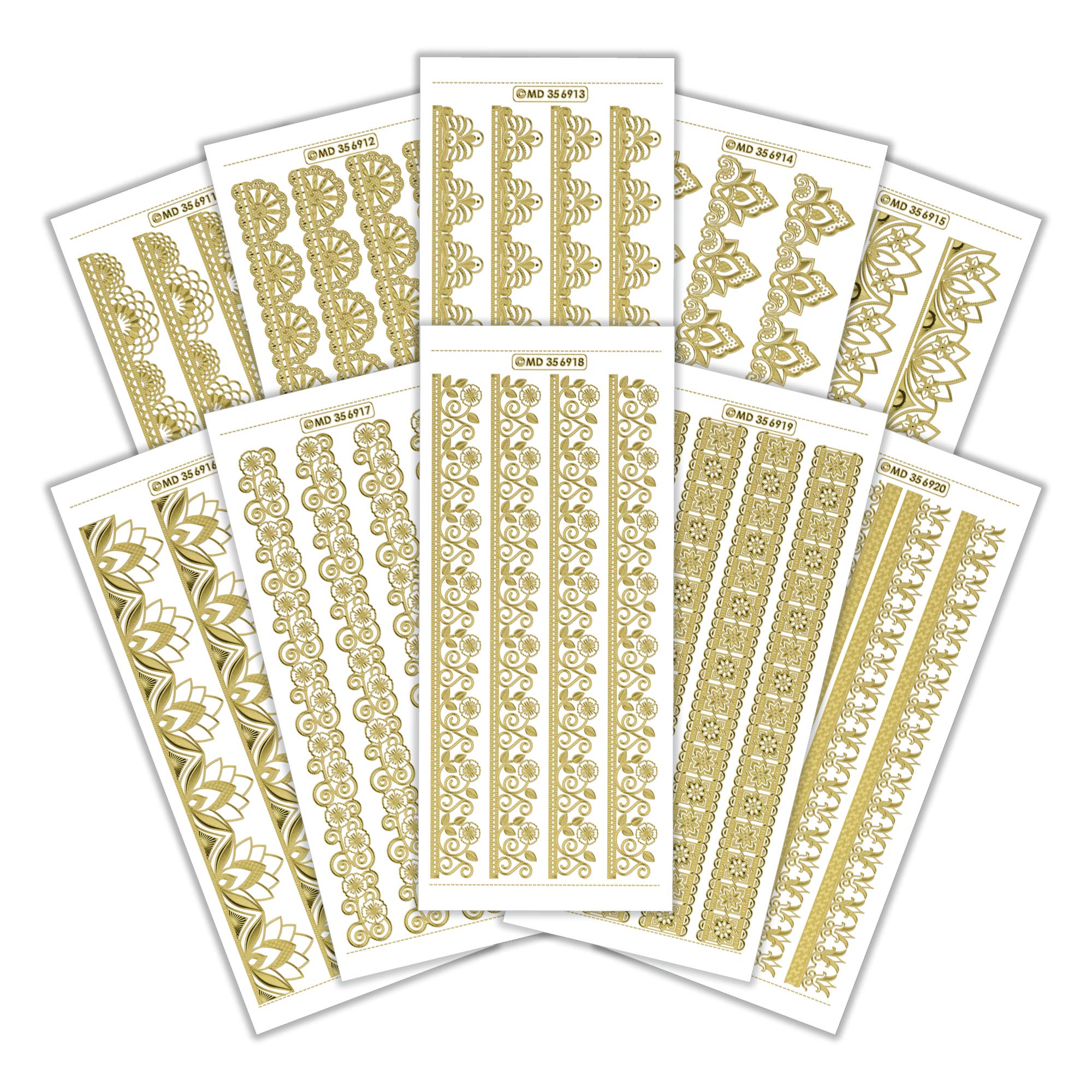 Peel Off Stickers Bumper Value Pack containing 10 Sheets of CPD 3019 Double Embossed