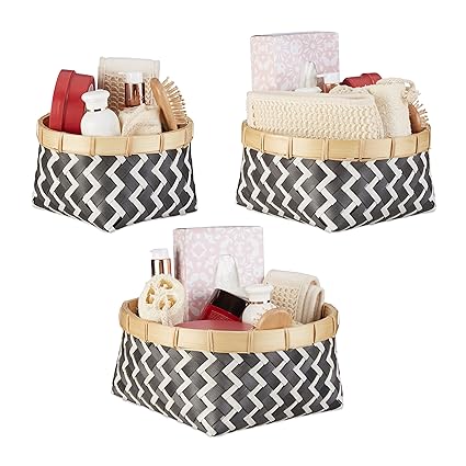 Aufbewahrung Körbe Geflochten Weiß