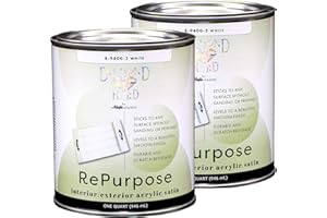 Majic Paints Interior/Exterior Satin Furniture Paint, RePurpose your Furniture, Cabinets, Glass, Metal, Tile, Wood and More, White, 2-Quart