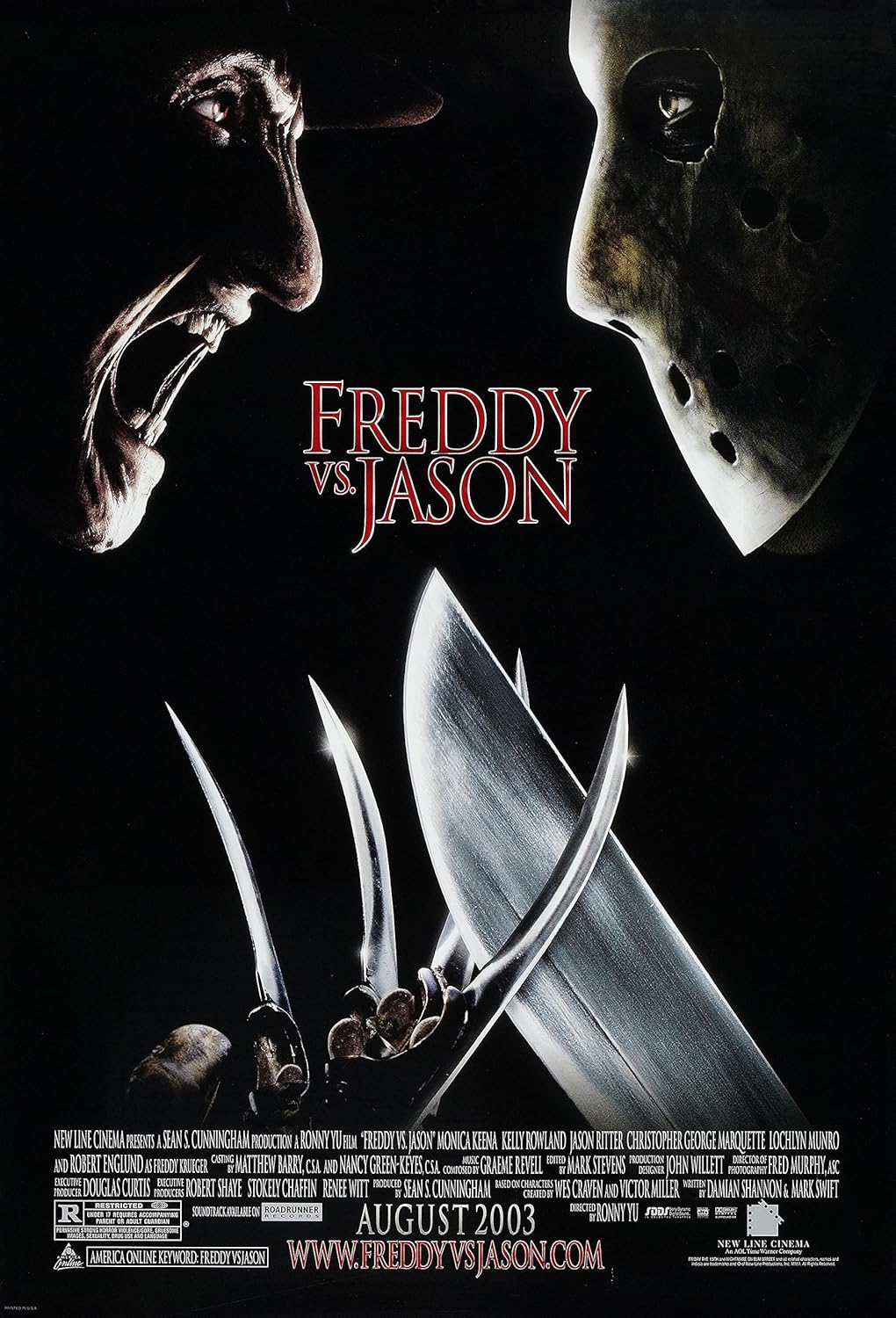 Freddy vs. Jason (2003) Movie Poster 24x36 inches Horror Classics