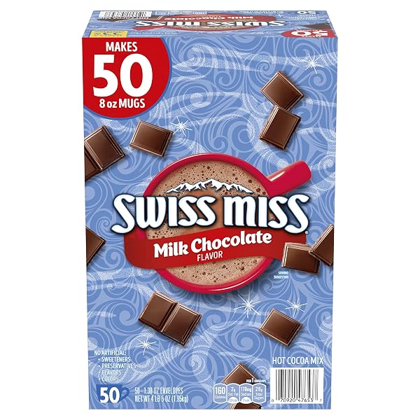 SWISS MISS MILK CHOCOLATE FLAVOR HOT COCOA MIX, 1.38 OZ. 50-COUNT