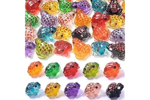 BEIQIYA 20pcs Luminous Mini Resin Frog, Glow in The Dark Frog Statues, Miniature Statues Craft Decor for Terrarium Moss Landscape Garden Dollhouse- 10 Colors