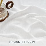 PONY DANCE Linen Look Voile Curtains Eyelet Top 52x95 Set of 2 view 3