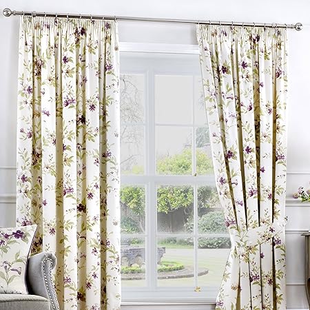 Fusion Jeannie Ready Made Lined Pencil Pleat Curtains 90