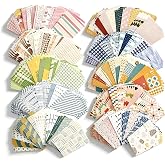 500 Sheets Vintage Junk Journal Paper, Aesthetic Scrapbook Paper Pad | 2.1x3.3inches