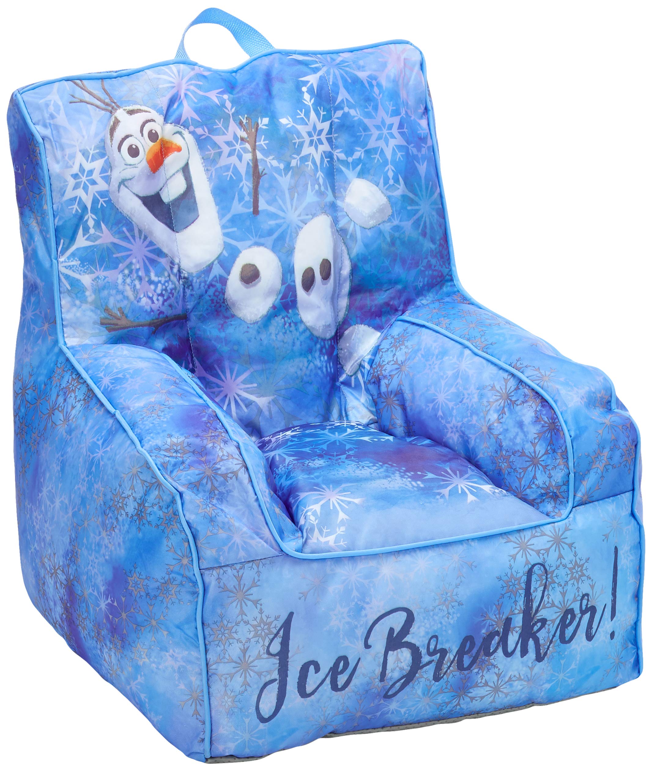 Frozen Kids Nylon Bean Bag Chair With Piping Top Carry Handle