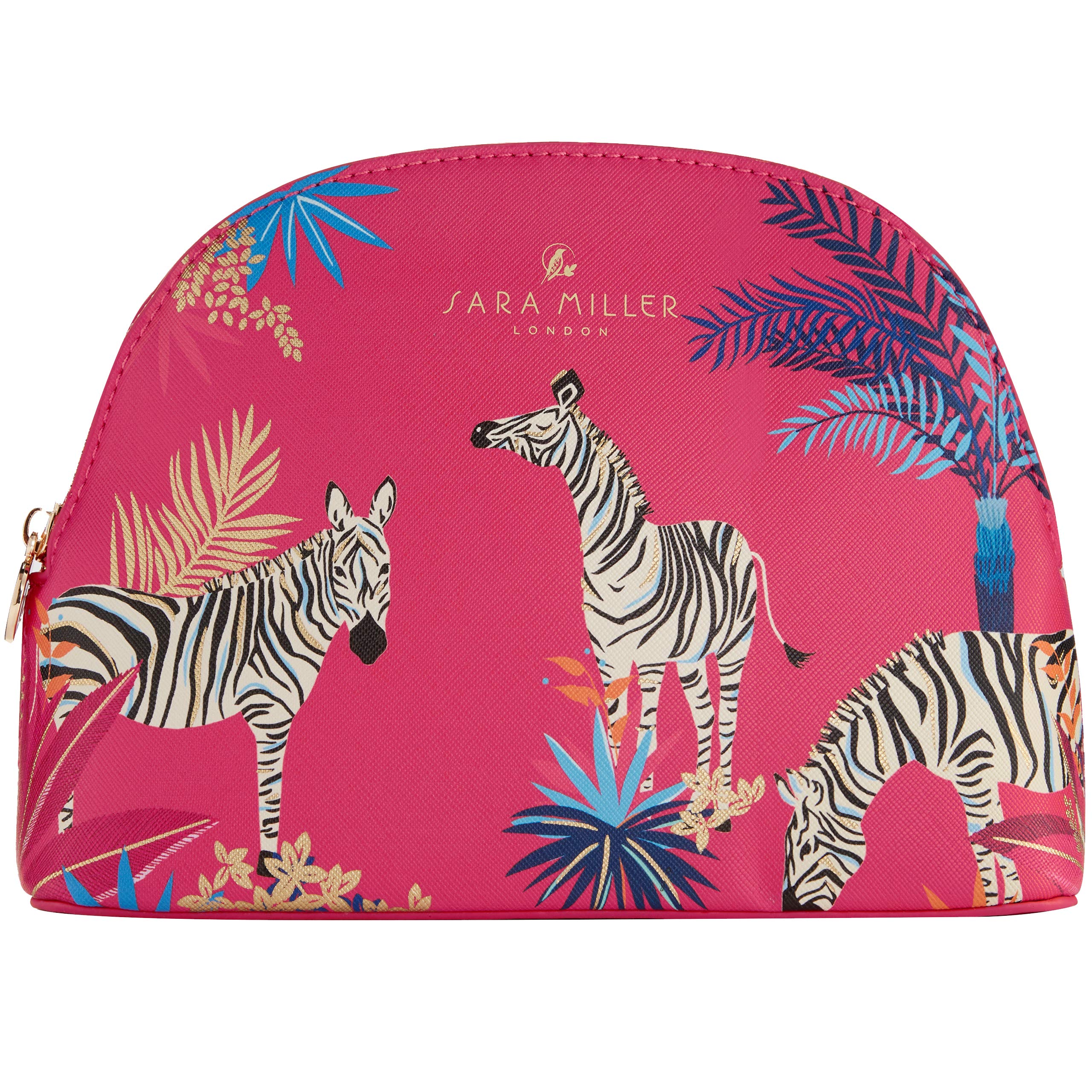 Sara Miller Beauty Tahiti Red Cosmetic Makeup Bag, Medium — image 1