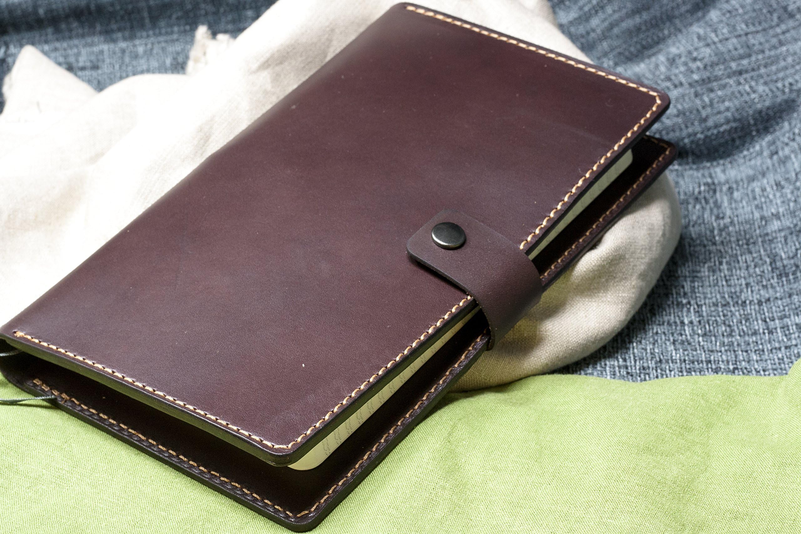 Leather Moleskine Cover for 5.5" x 8" Notebook, Wickett & Craig Full Grain English Bridle Leather, Executive Journal Cover