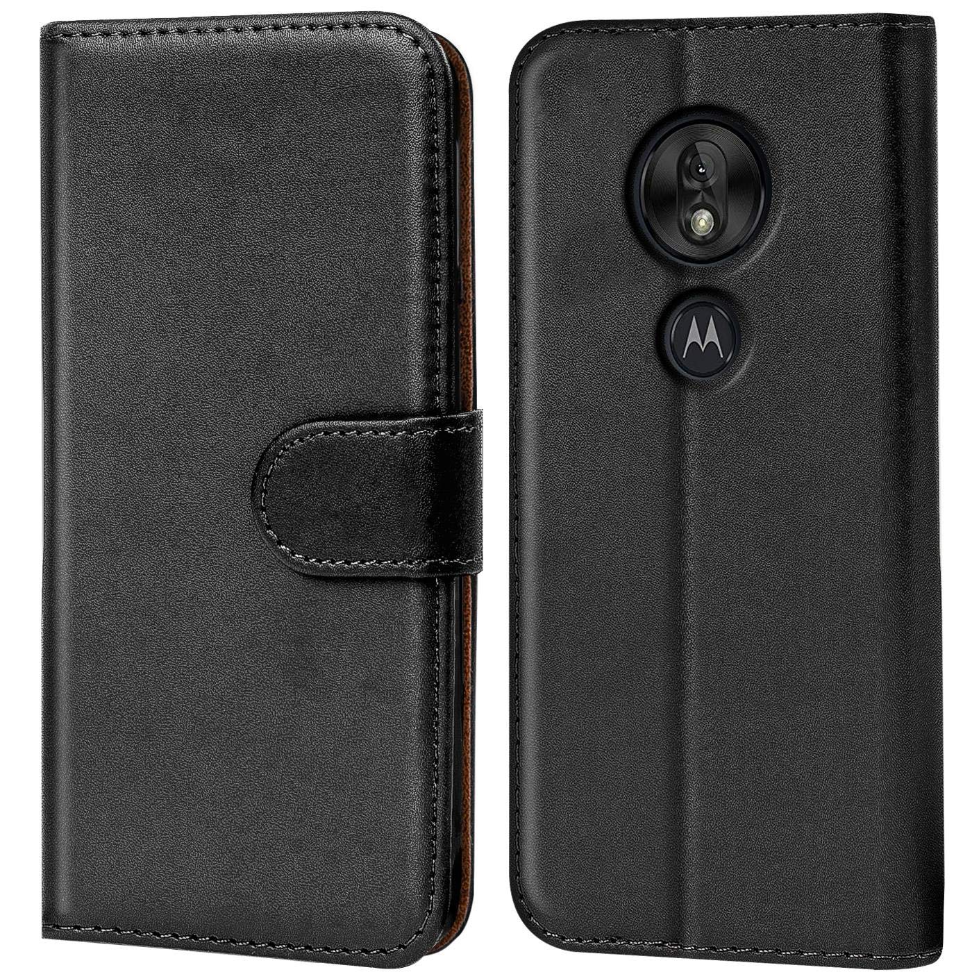 Verco Wallet Case for Motorola Moto G7 Play Book Cover with Magnetic Closure compatible with Motorola Moto G7 Play Flip Case with Card Slots Faux Leather - Black