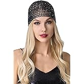 BABEYOND 1920s Beaded Cap Headpiece Belly Dance Cap Exotic Cleopatra Headpiece for Gatsby Themed Party