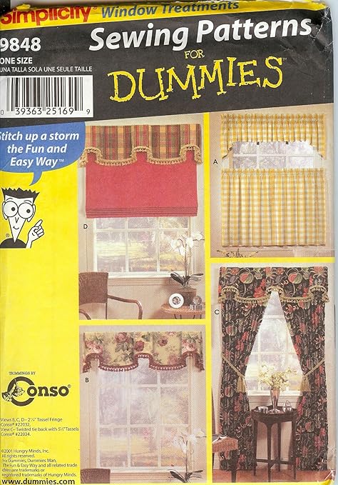 Amazon Com Simplicity Sewing Pattern 9848 Use To Make Window