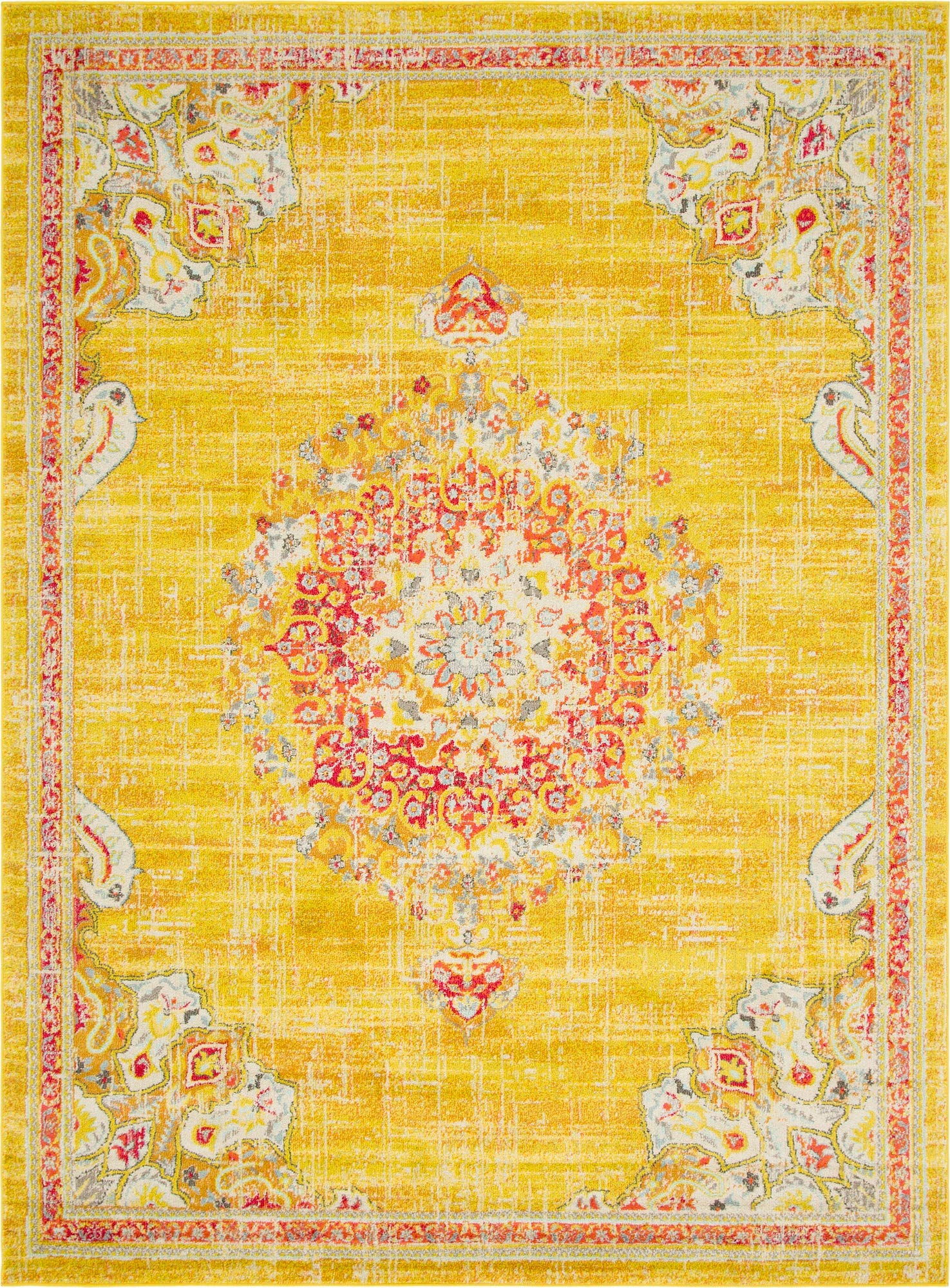Unique Loom Penrose Collection Area Rug - Alexis (9'x 12' Rectangle, Gold/ Gray) Image Unique Loom Penrose Collection Area Rug - Alexis (9'x 12' Rectangle, Gold/ Gray) Image
