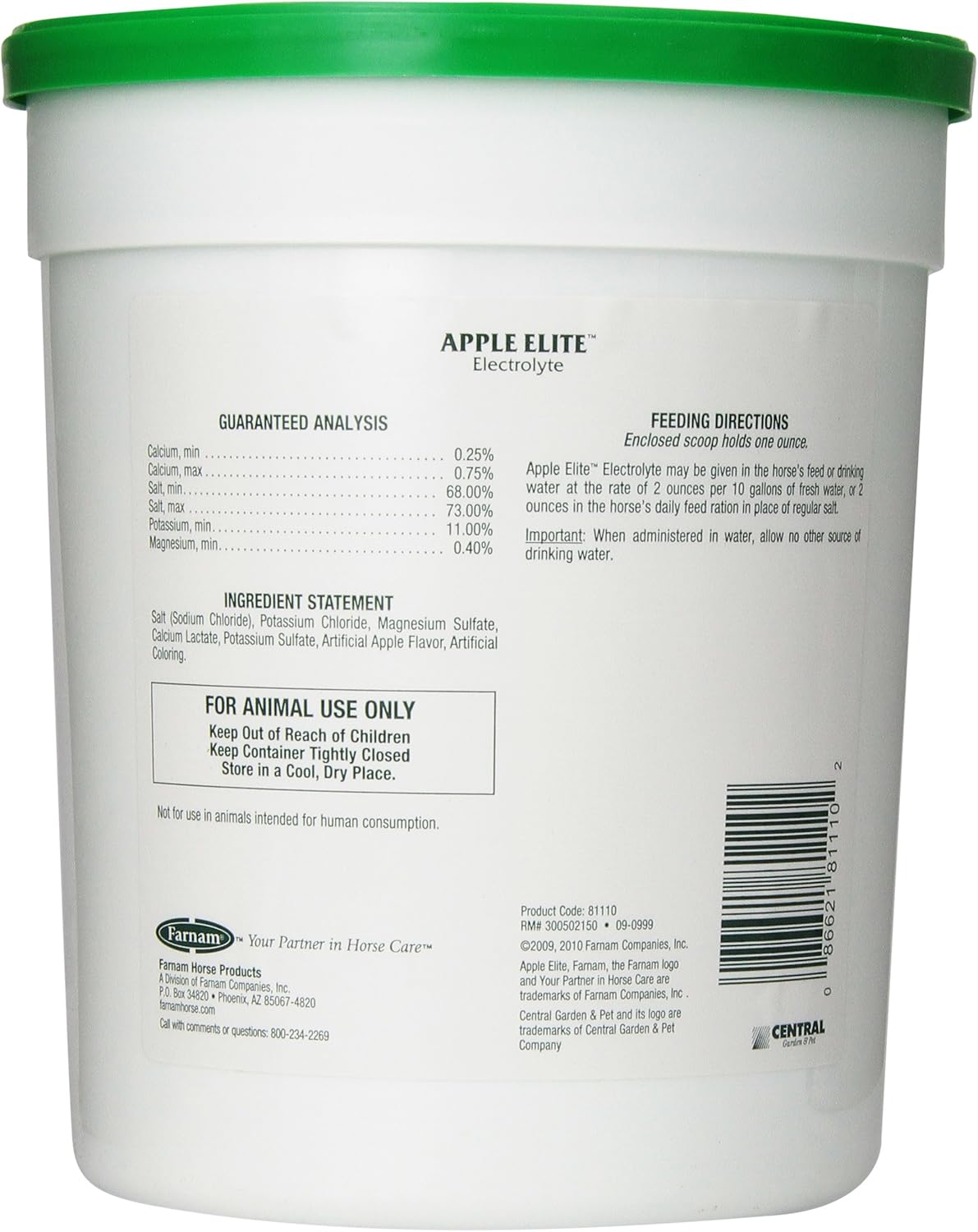 Farnam Apple Elite Electrolyte, 5 lbs : Horse Nutritional Supplements And Remedies : Pet Supplies