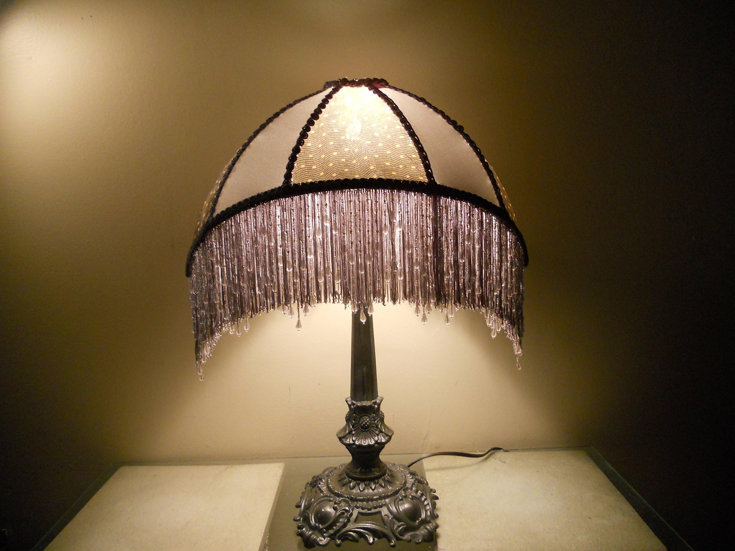 Silver Pearls, Handmade Lampshade