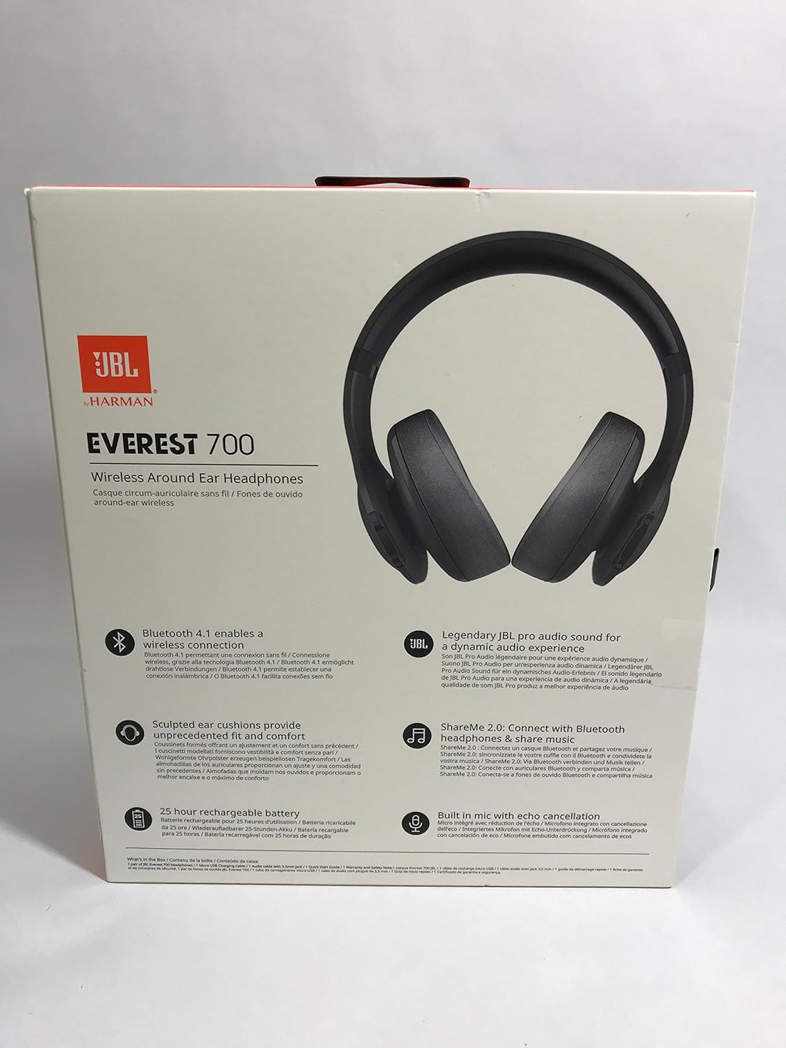 Amazon.com: JBL Everest 700 Wireless Bluetooth Around-Ear Headphones (Black): Home Audio & Theater