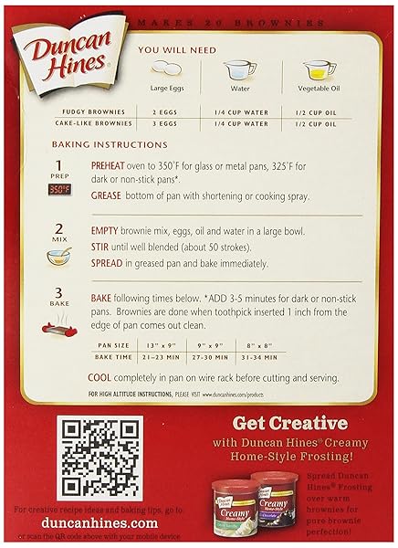 DUNCAN HINES BROWNIE MIX, MILK CHOCOLATE FLAVORED, 18 OZ.