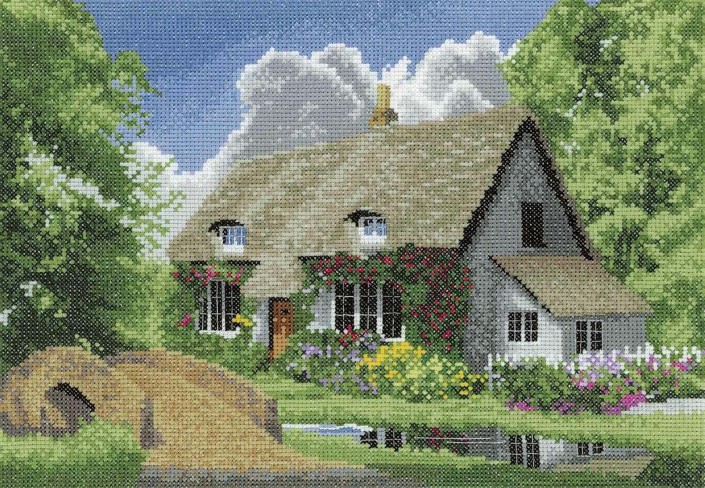 Heritage Crafts Cross Stitch Kit - Summer Cottage