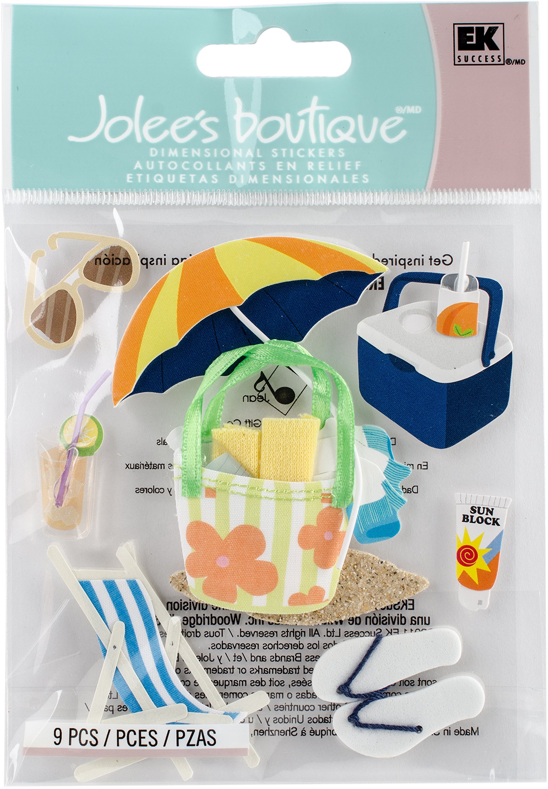 Jolees SPJB416 Boutique Dimensional Stickers, Multi-Colour
