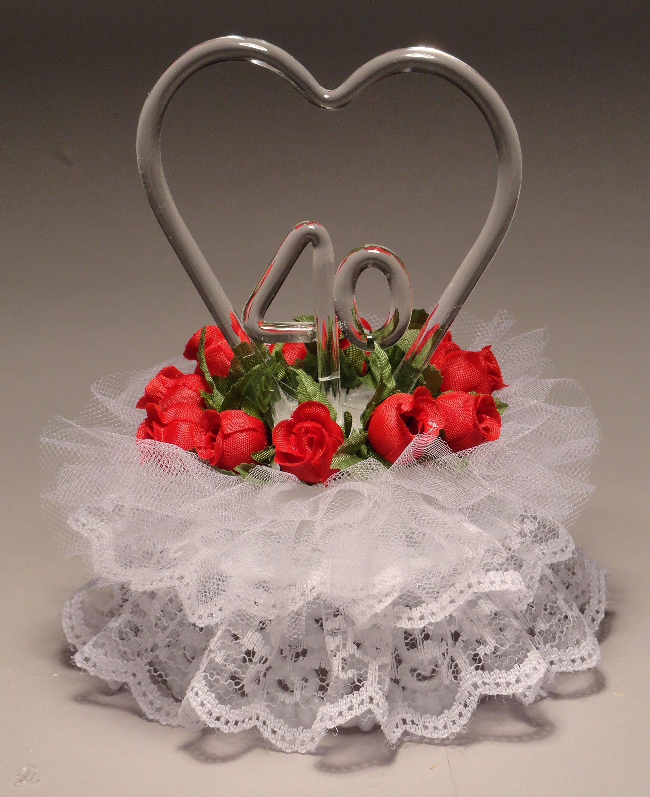 GOS 40th Wedding Anniversary Cake Topper Remembering The Years (855-40)