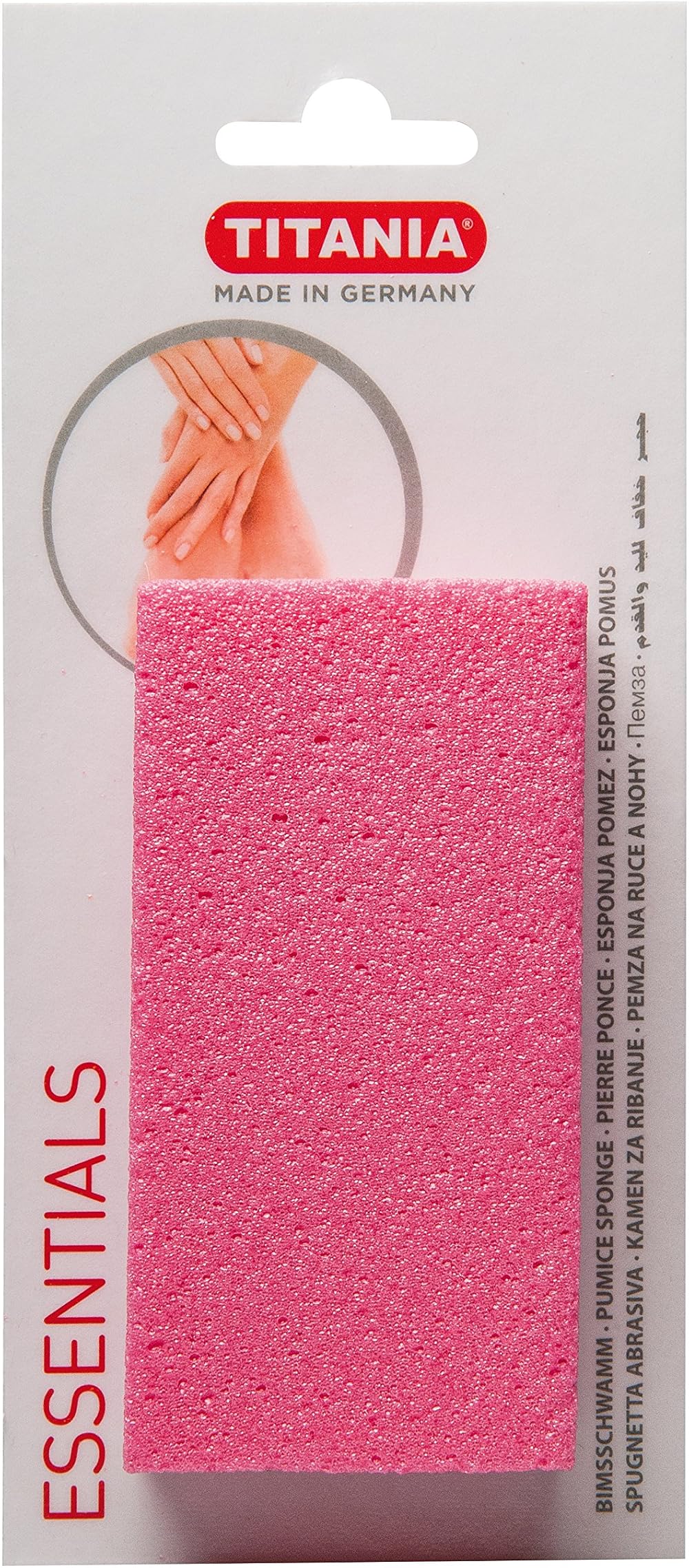 Titania Pumice Sponge Standard Callus Remover Feet Hands 10x5x2.5cm 20g