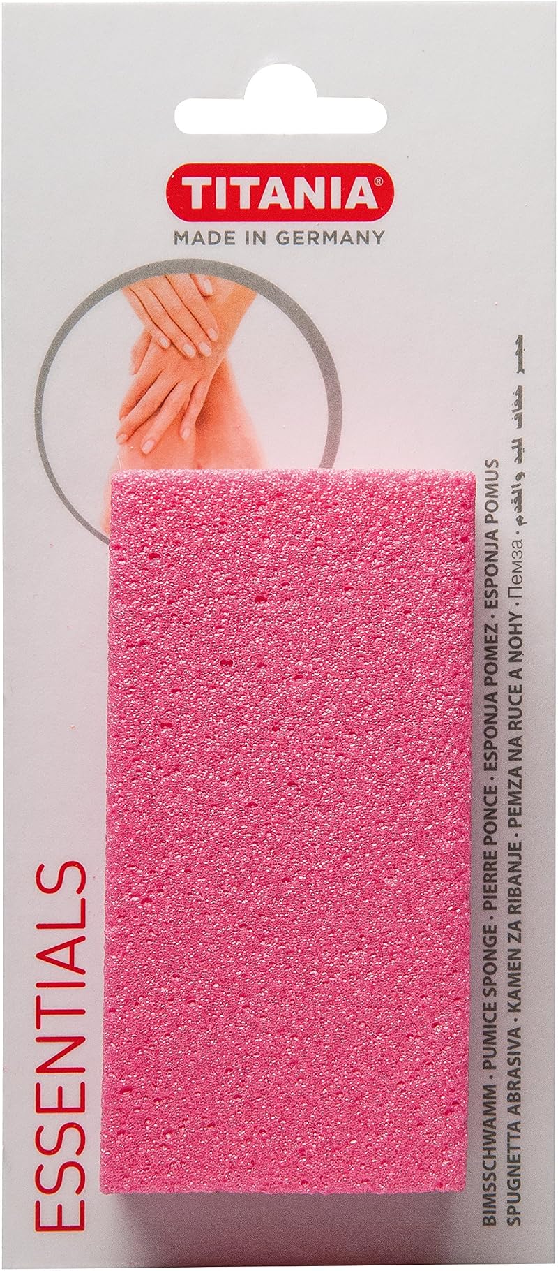 Titania Pumice Sponge Standard Callus Remover Feet Hands 10x5x2.5cm 20g
