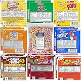 Kellogg's & General Mills Cereal Bowl Variety - Apple Jacks, Mini Wheats, Corn Pops, Special K, Frosted Flakes, Coco Puffs, L