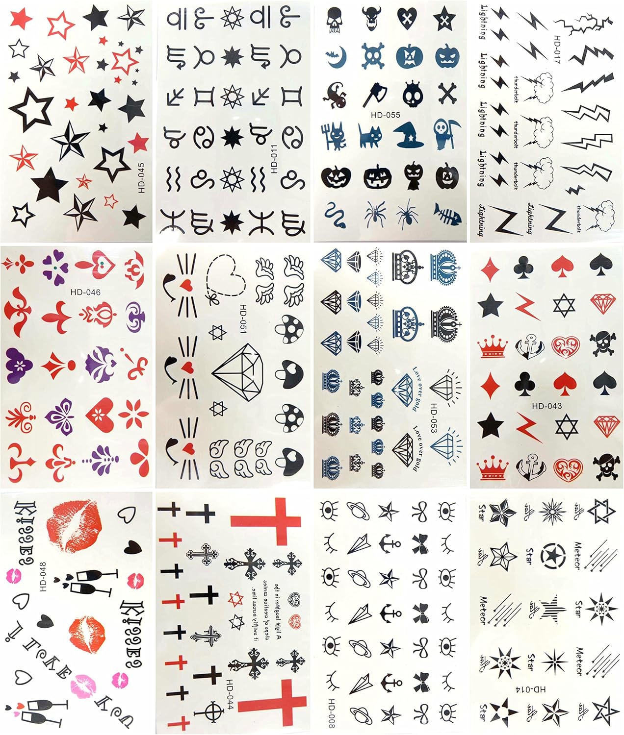 12 sheets temporary tattoo stickers sexy tattoos Clothing
