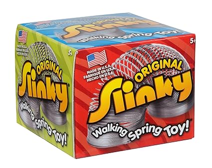 Poof-Slinky Model #100 Metal Original Slinky in Box, Single Item, Silver