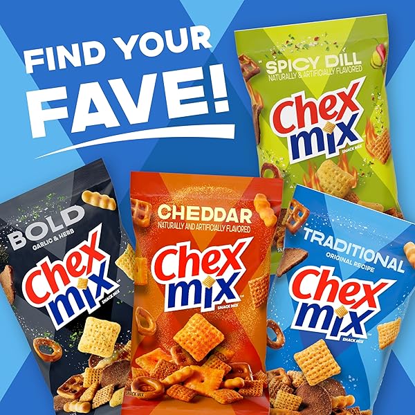CHEX MIX TRADITIONAL ORIGINAL RECIPE SNACK MIX, SNACKS, TUB, 20 OZ