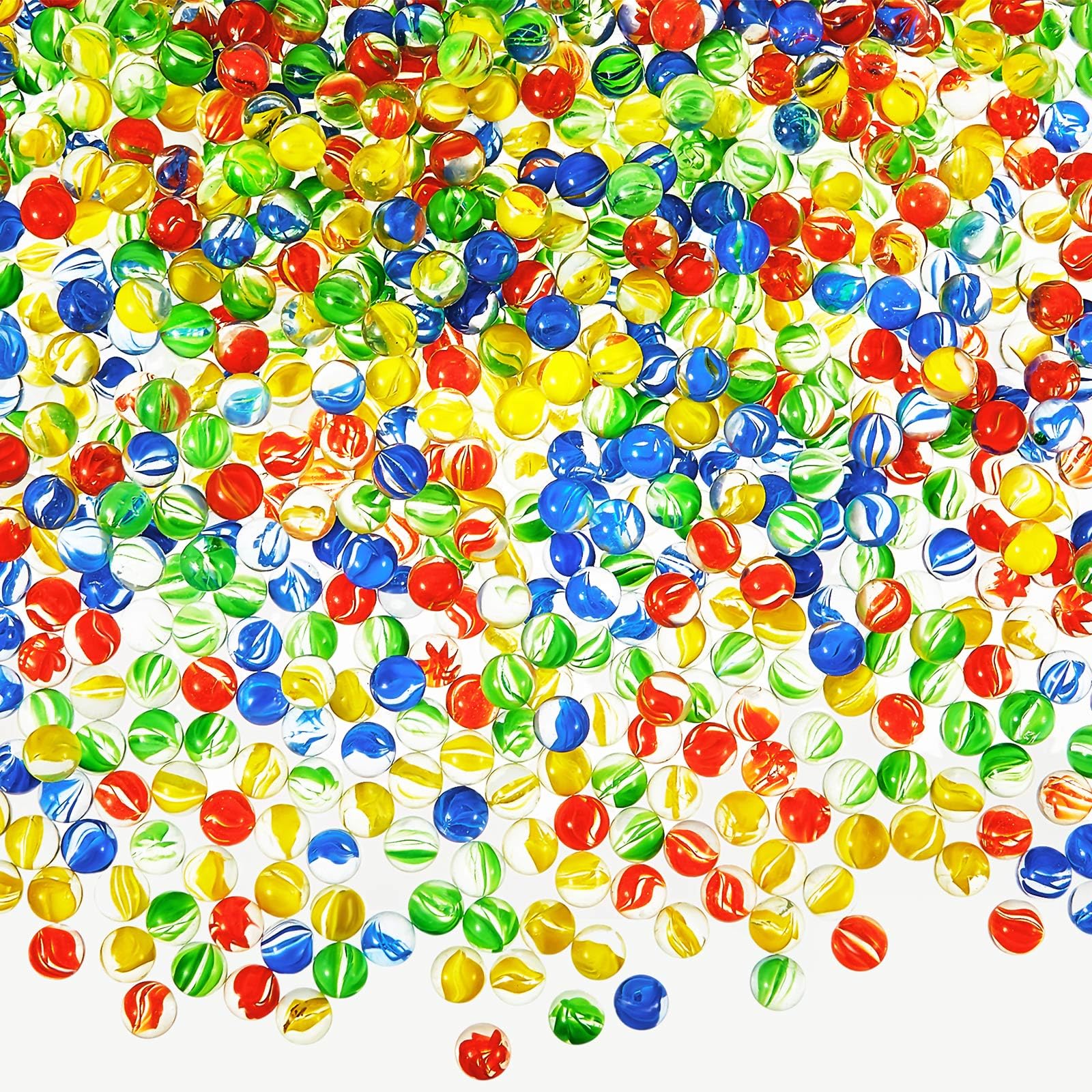 Photo 1 of Libima 2400 Pcs Cats Eyes Glass Marbles Color Mixing 0.55 Inch Solid Round DIY Colorful Glass Marbles Bulk for Games Slingshot DIY Home Decoration Chinese Checkers Game