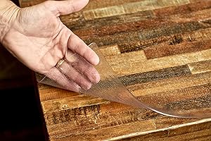 ExactMade - Clear Table Protector, USA Made, Safe, 17 x 22 Inch, 2mm Thick Clear Pebble Textured Vinyl, Clear Table Mat for Bedroom Dresser, Clear Table Cover Protector for TV Stand