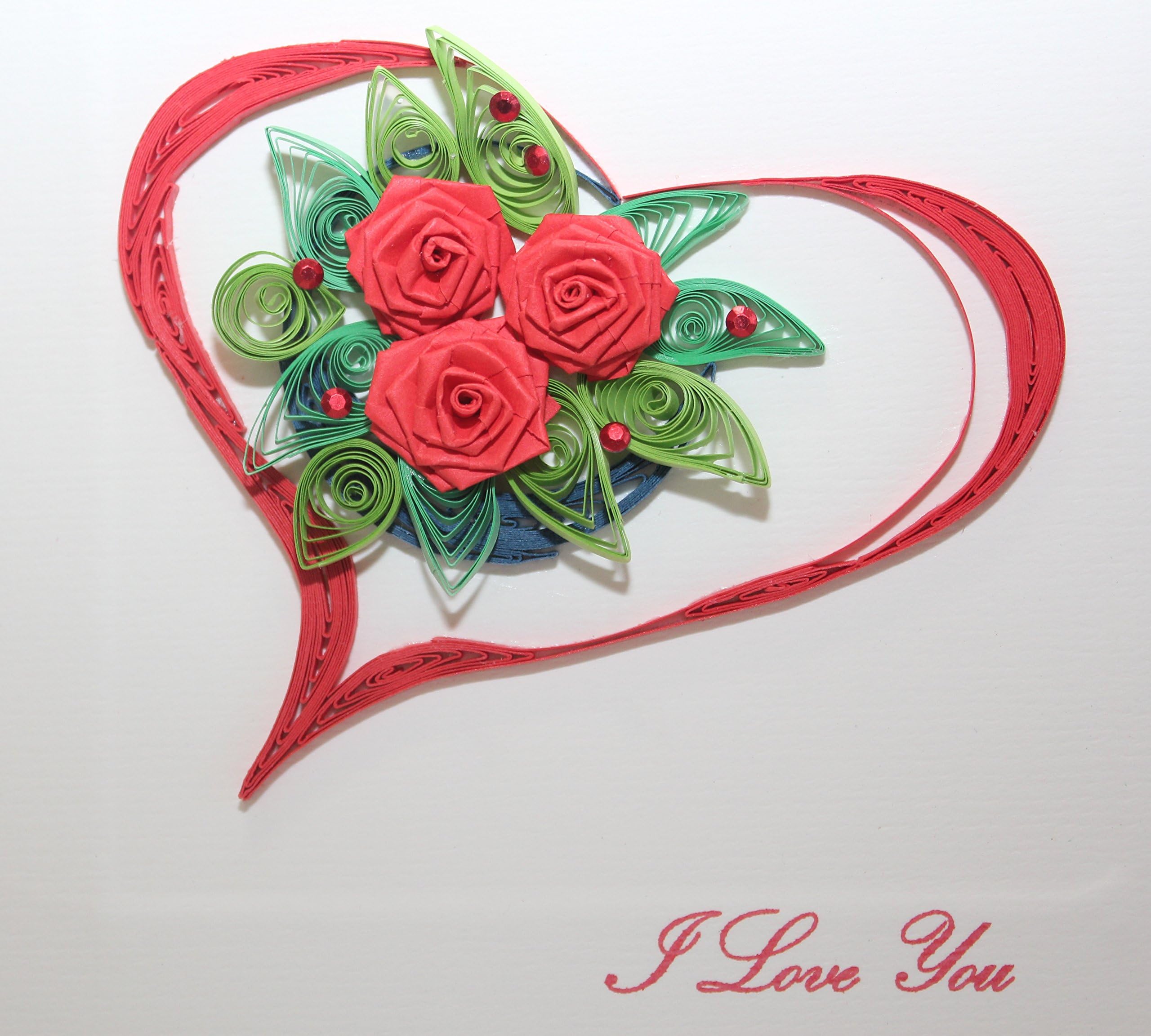 Handmade Quilling card : LOVE & VALENTINE CARD