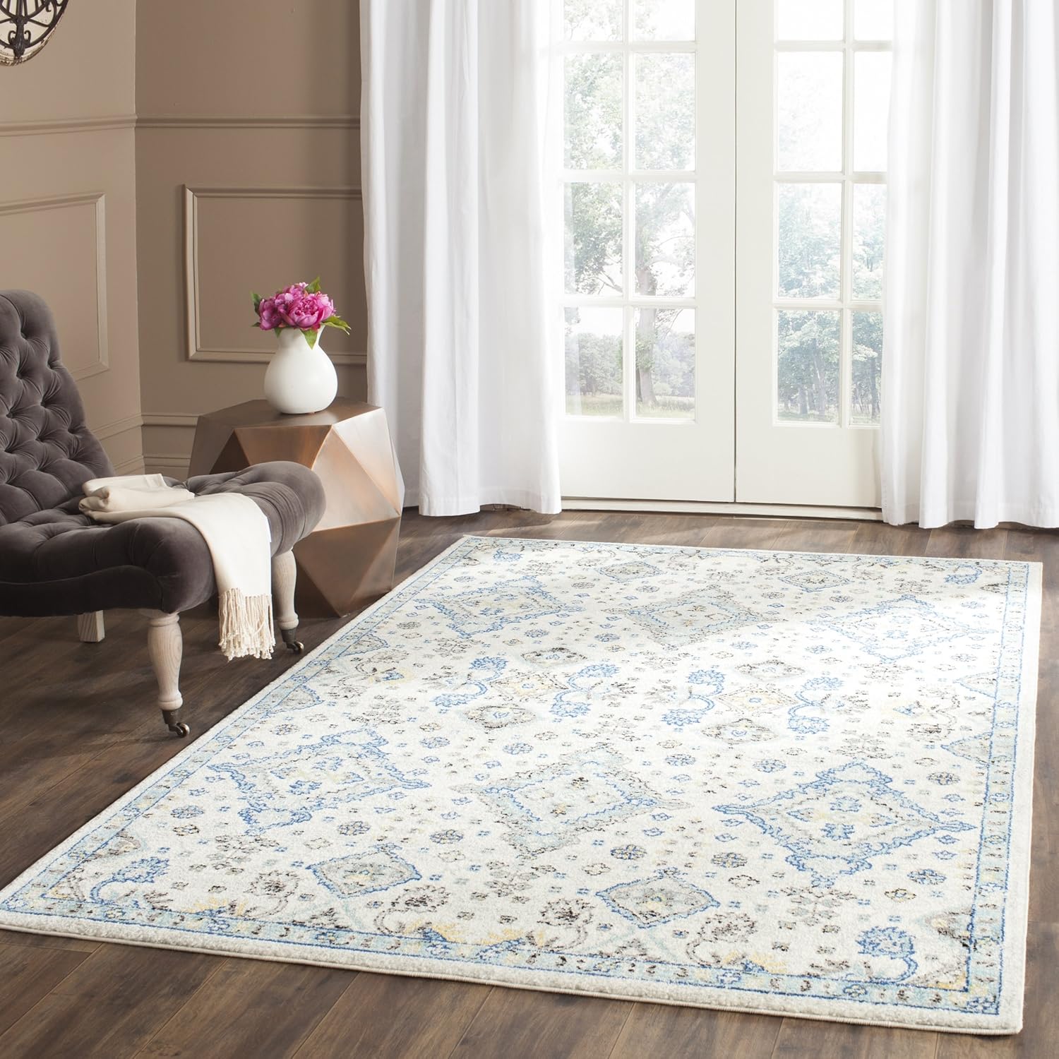 Amazon Safavieh Evoke Collection EVK224C Contemporary Ivory