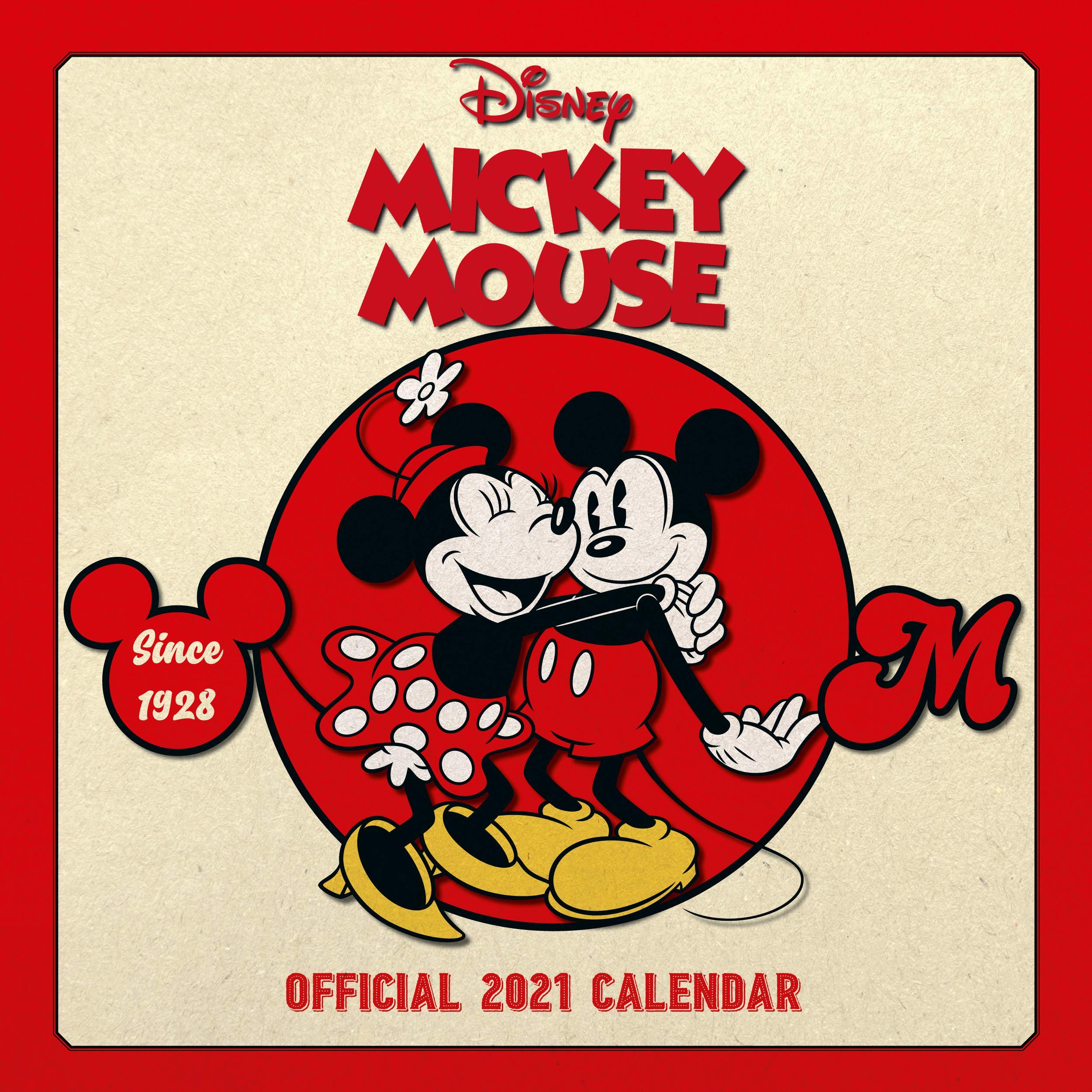 Official Mickey Mouse Classic 2021 Calendar + Mickey Mouse Fridge Magnet