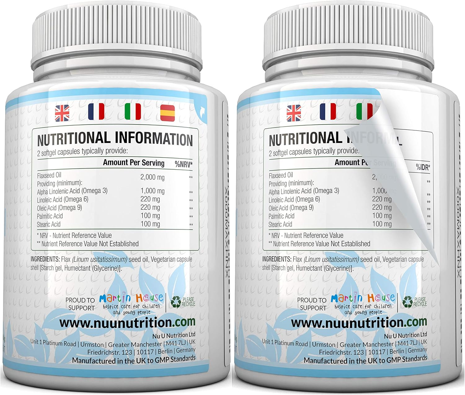 Nu U Nutrition, Flaxseed Oil Capsules 2000mg, 180 Vegan Softgels, Rich Source of Vegan Omega 3 6 9, Cold Pressed - Image 5