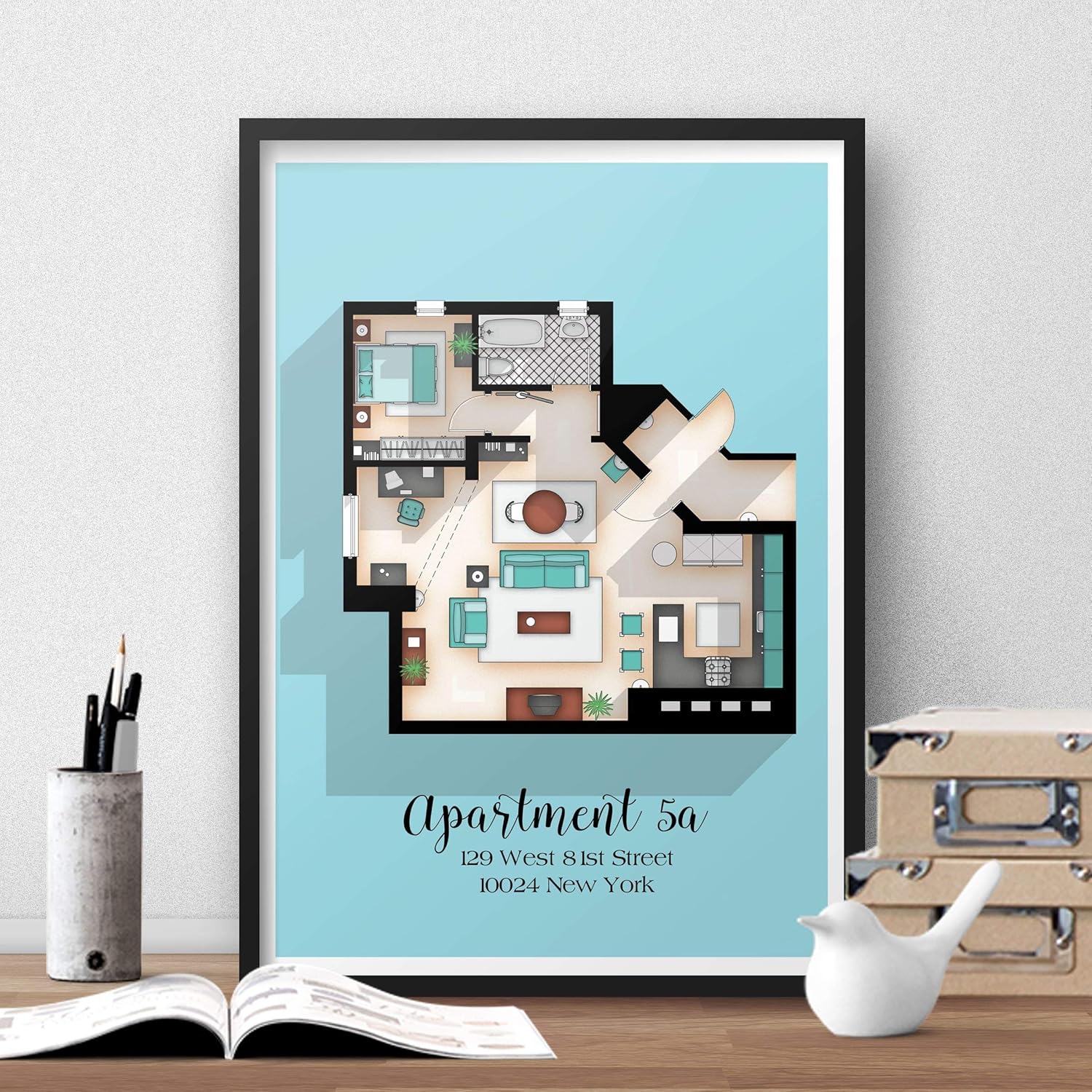 Amazon Com Seinfeld Poster Seinfeld Tv Show Apartment Floor