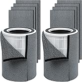 Harebery Upgrade HP670 Replacement Filter Set Compatible with Hunter HP670 Large Tower Purifier, Part Number H-HF670-VP, 2 premium Filter + 8 Carbon Pre-filters