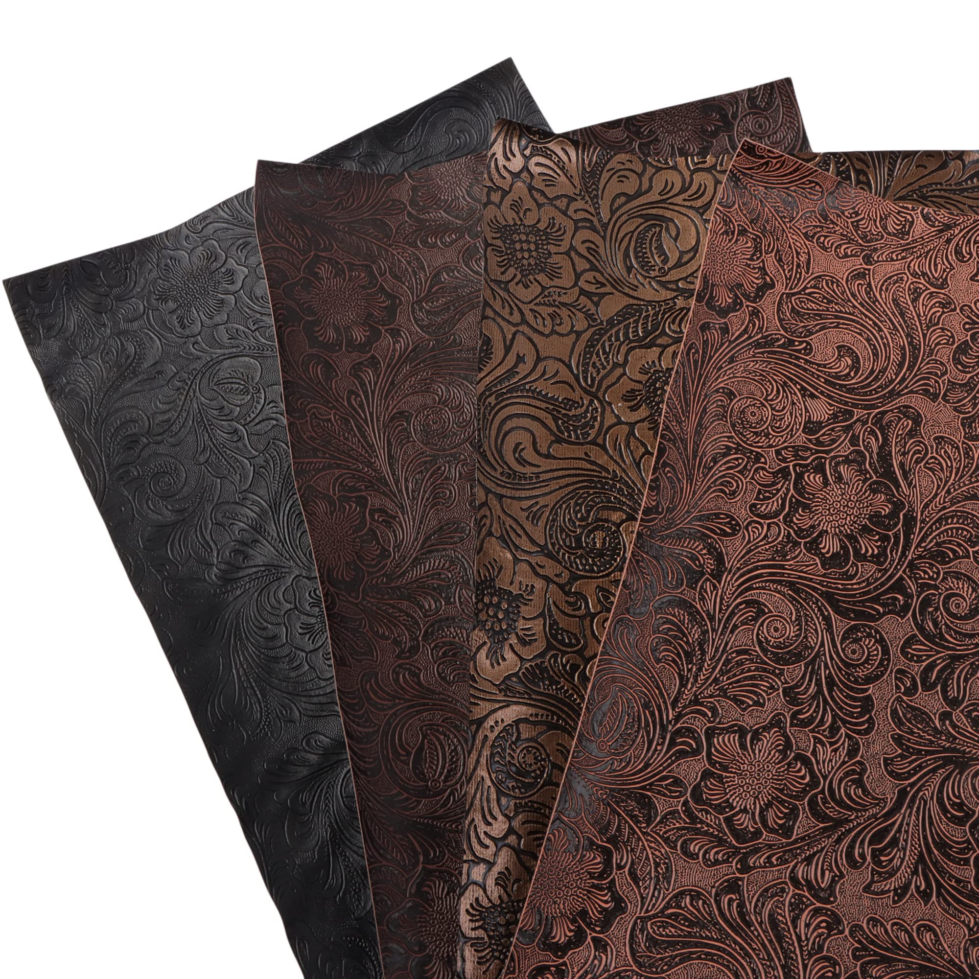 David accessories Bump Texture Faux Leather Sheet 4 Pcs 7.7
