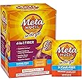 Metamucil On-the-Go Packets, Sugar-Free, 44 Packets, 4-in-1 Psyllium Husk Fiber Supplement, Orange Flavored, Individual Servings Great for Travel, Fiber Supplement for Digestive Health and Regularity