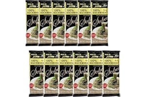 EARTHINK Yamamoto Kajino Gluten Free Soba Noodles Japanese Soba 100% Buckwheat Soba Noodles 200g (7.05oz) Gluten-free No Salt Vegan| (12 Pack)