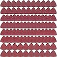 AUSTOR 100 Pieces Triangle Sanding Pads Triangular Sandpaper Sanding Sheets Fit for 3-1/8 Inch Oscillating Multi Tool Hook and Loop Assorted 40/60/80/120/180/240/320/400/600/800/1000 Grits, No Holes
