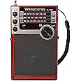 Wenpzeray Y-706 Portable Pocket Radio AM FM SW Band Compact Receiver Battery Operated Transistor with Good Loud Sound Speaker Support USB/TF Card Play Headphone Jack for Indoor Outdoor Emergency (Red)