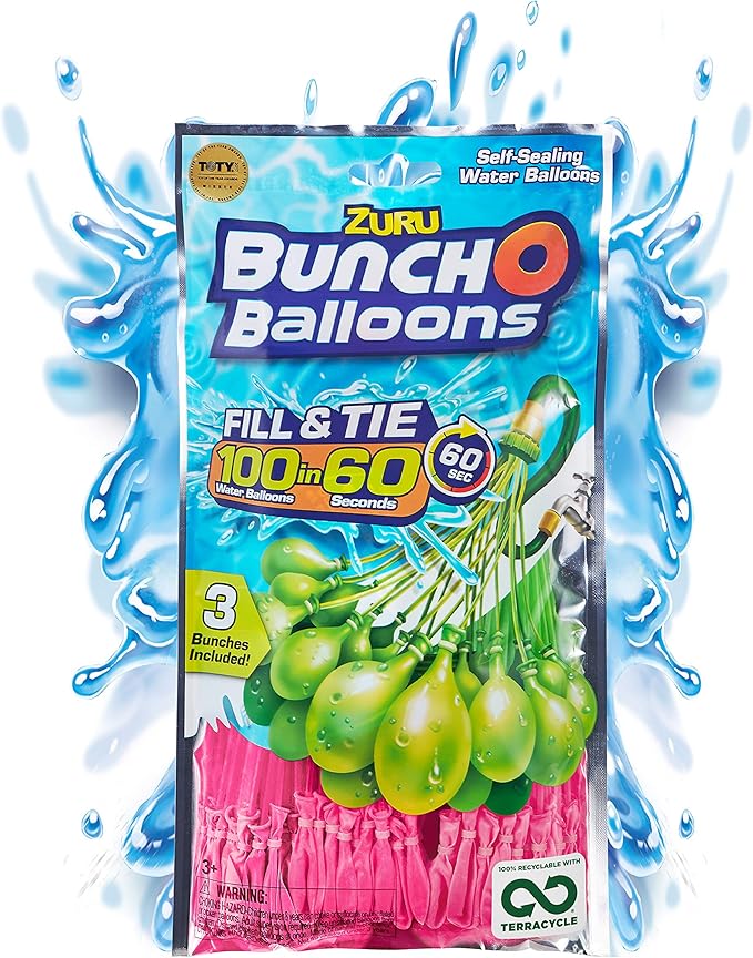 Bunch O Balloons Instant Water Balloons Pink (3 bunches 100 Total