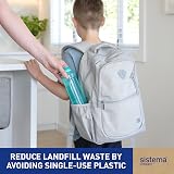 Sistema Swift Twist n Sip 480 ml Teal Stone Leakproof Kids Bottle 4 Pack view 2