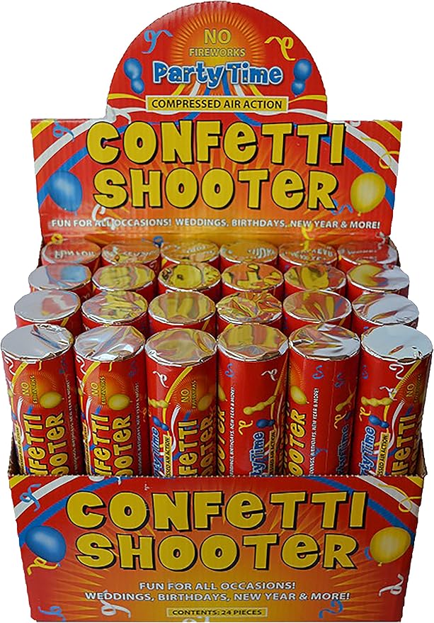 20cm Giant Confetti Shooter Party Wedding Poppers Compressed Air Cannon x24 Amazon.co.uk